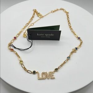 244. Kate Spade‎ Gold Necklace with Multicolor Accents